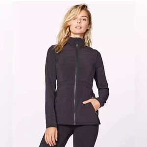 Lululemon Round Trip Jacket Women’s Sz 4 Black Slim Fit Stretch Full Zip W4AN2S